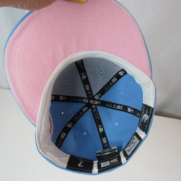 New Era 59Fifty MLB Houston Astros 45th Anniversary Blue/Pink Fitted Hat Size 7 - Picture 7 of 8